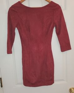 Burgundy Open Back Dress Size Small